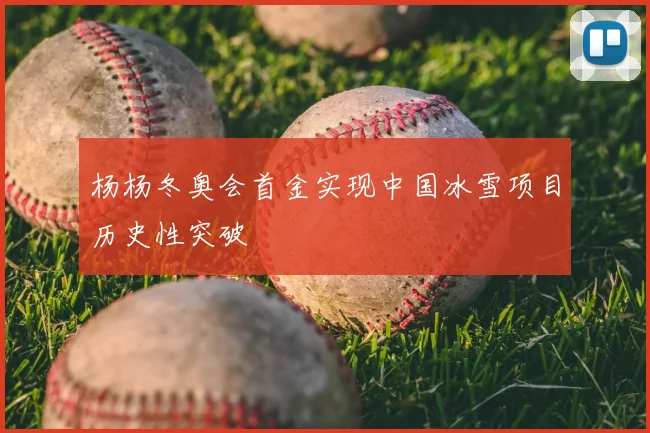 杨杨冬奥会首金实现中国冰雪项目历史性突破